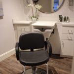 hair styling chair in beauty salon